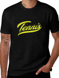 Tennis Graphic Black T-Shirt