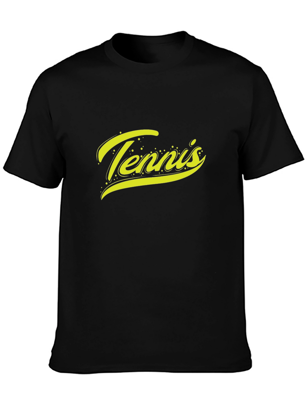 Tennis Graphic Black T-Shirt