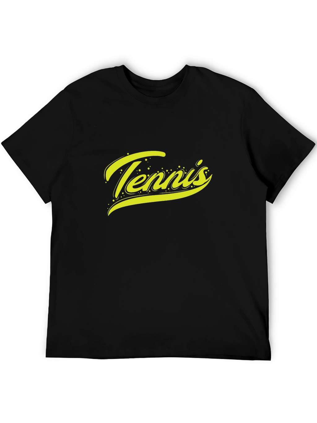 Tennis Graphic Black T-Shirt