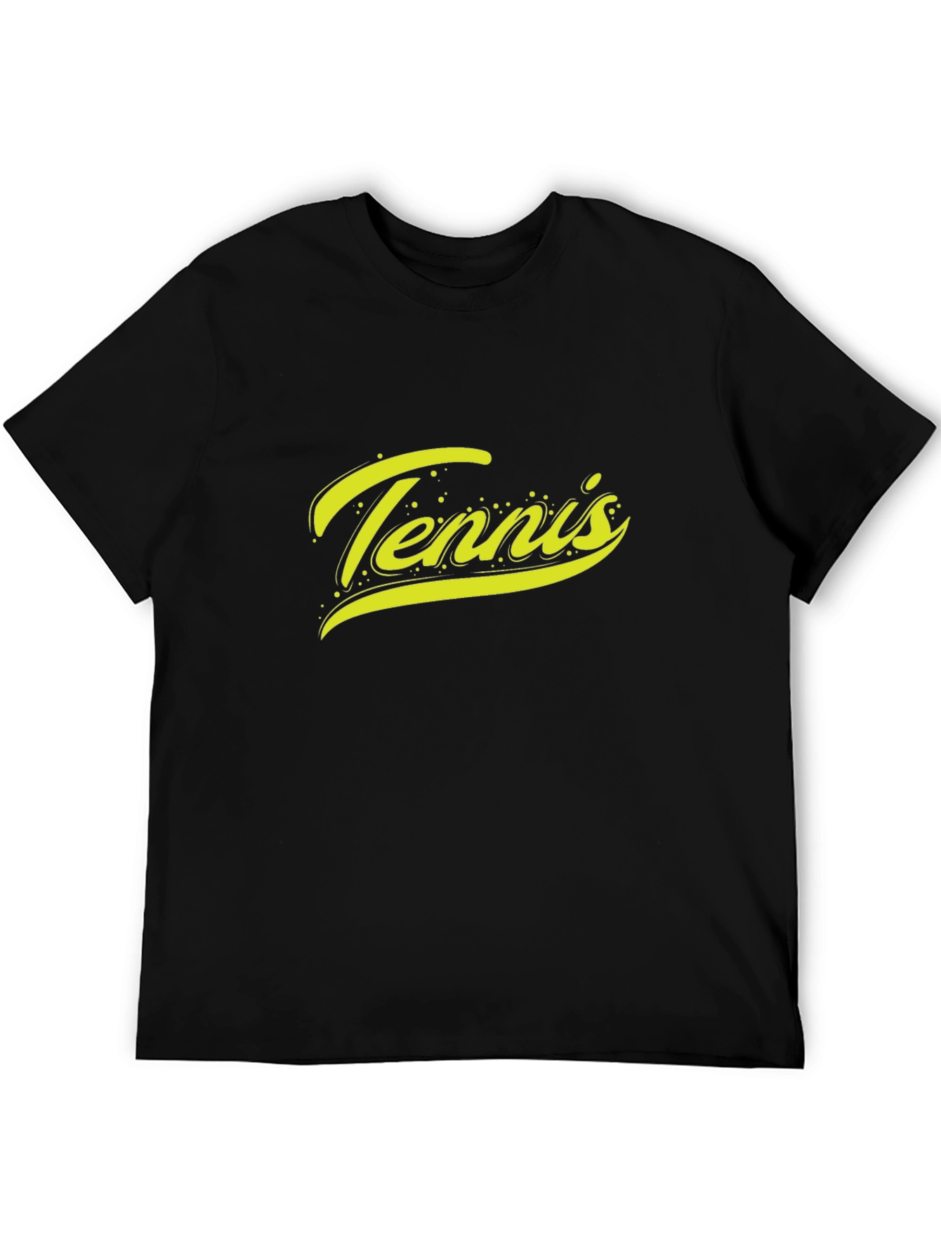 Tennis Graphic Black T-Shirt