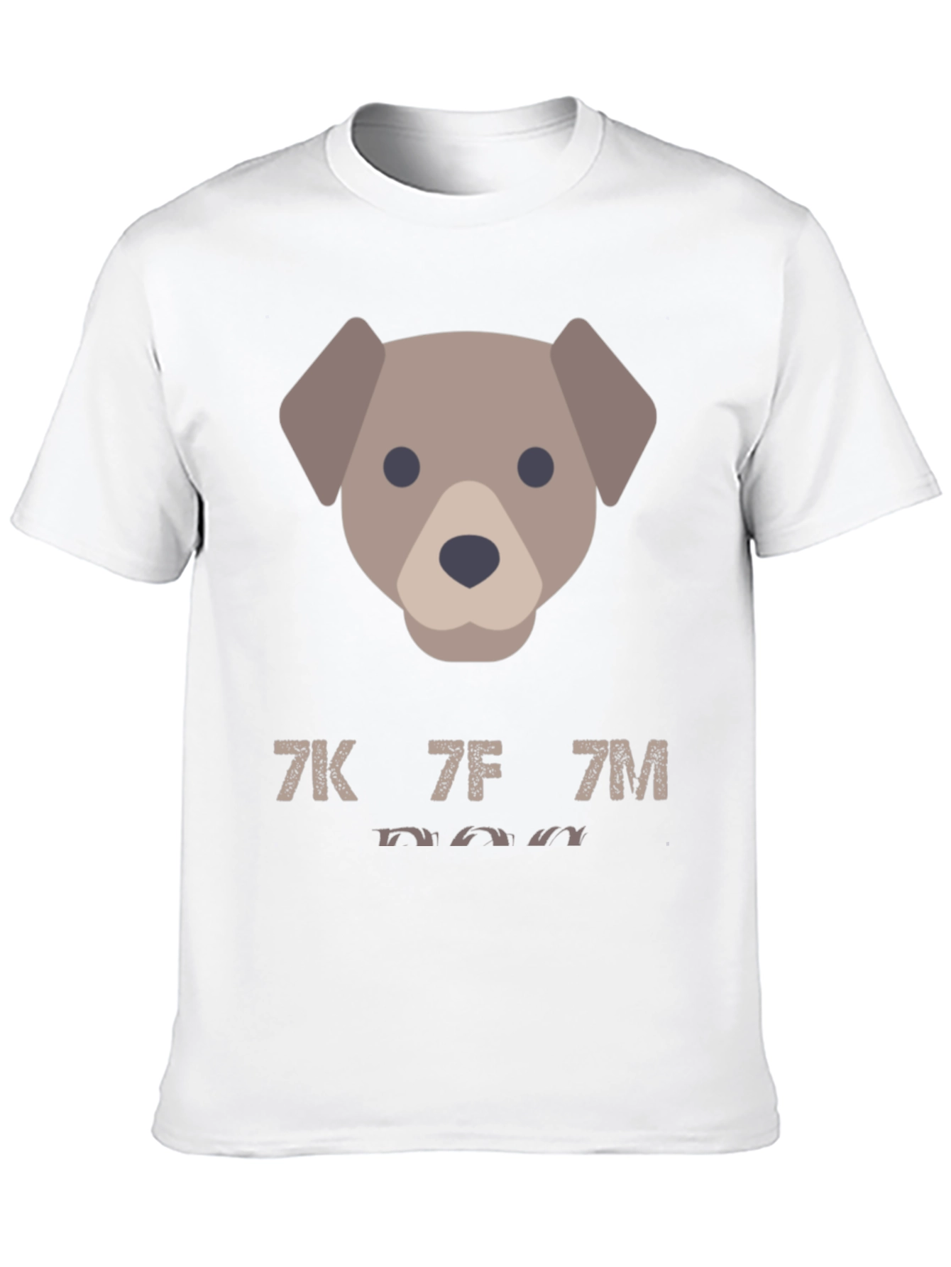 Dog Emoji Graphic Tee - Mens Casual Black T-Shirt