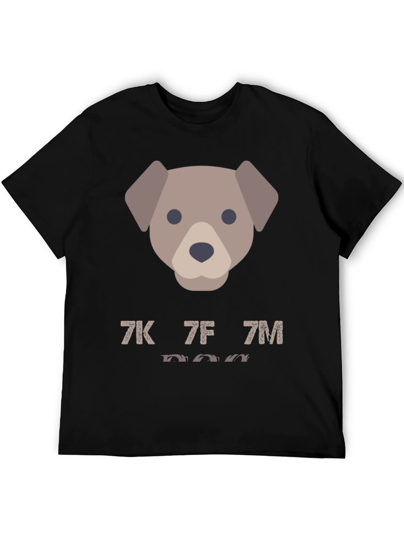Dog Emoji Graphic Tee - Mens Casual Black T-Shirt