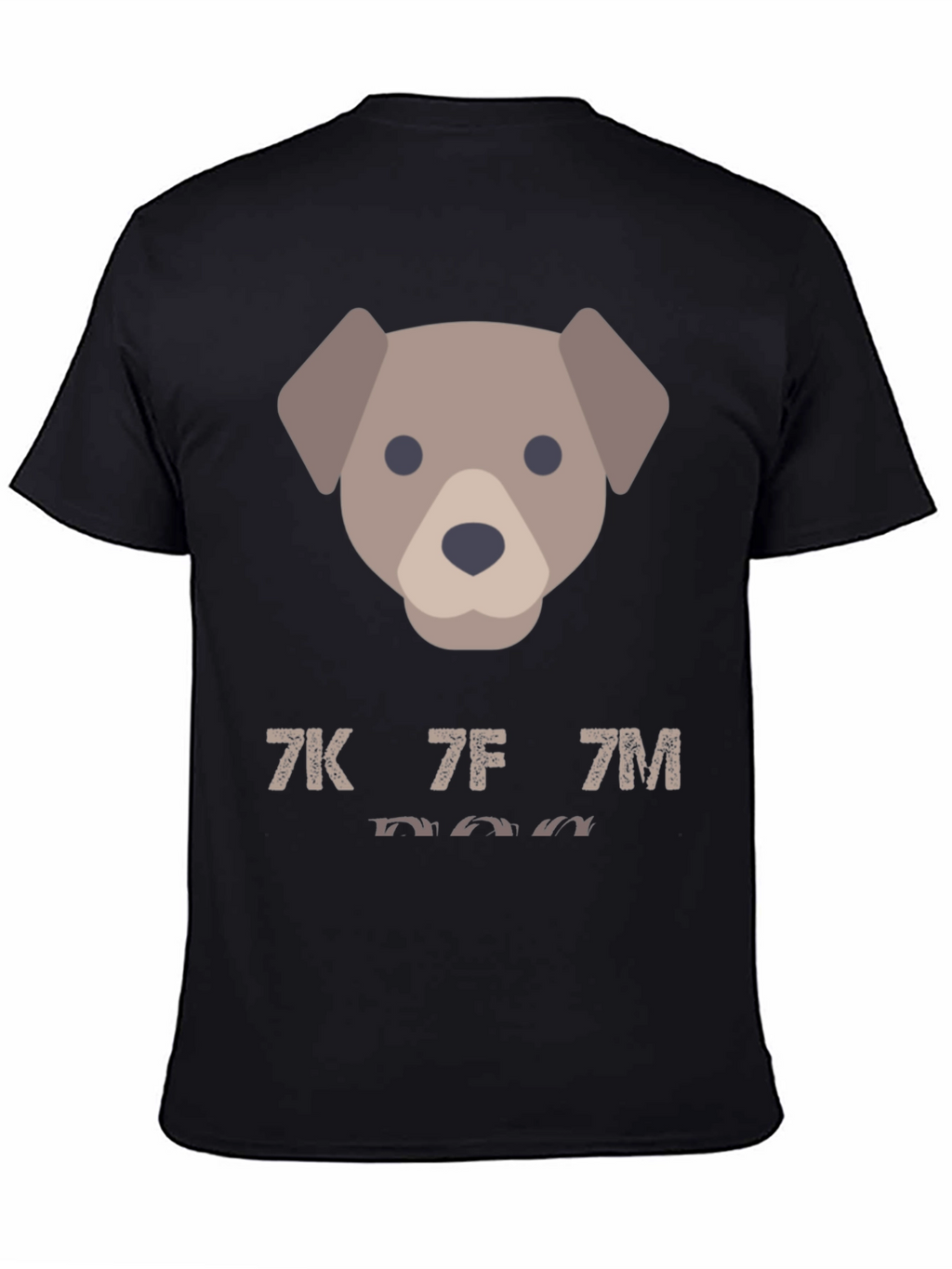 Dog Emoji Graphic Tee - Mens Casual Black T-Shirt