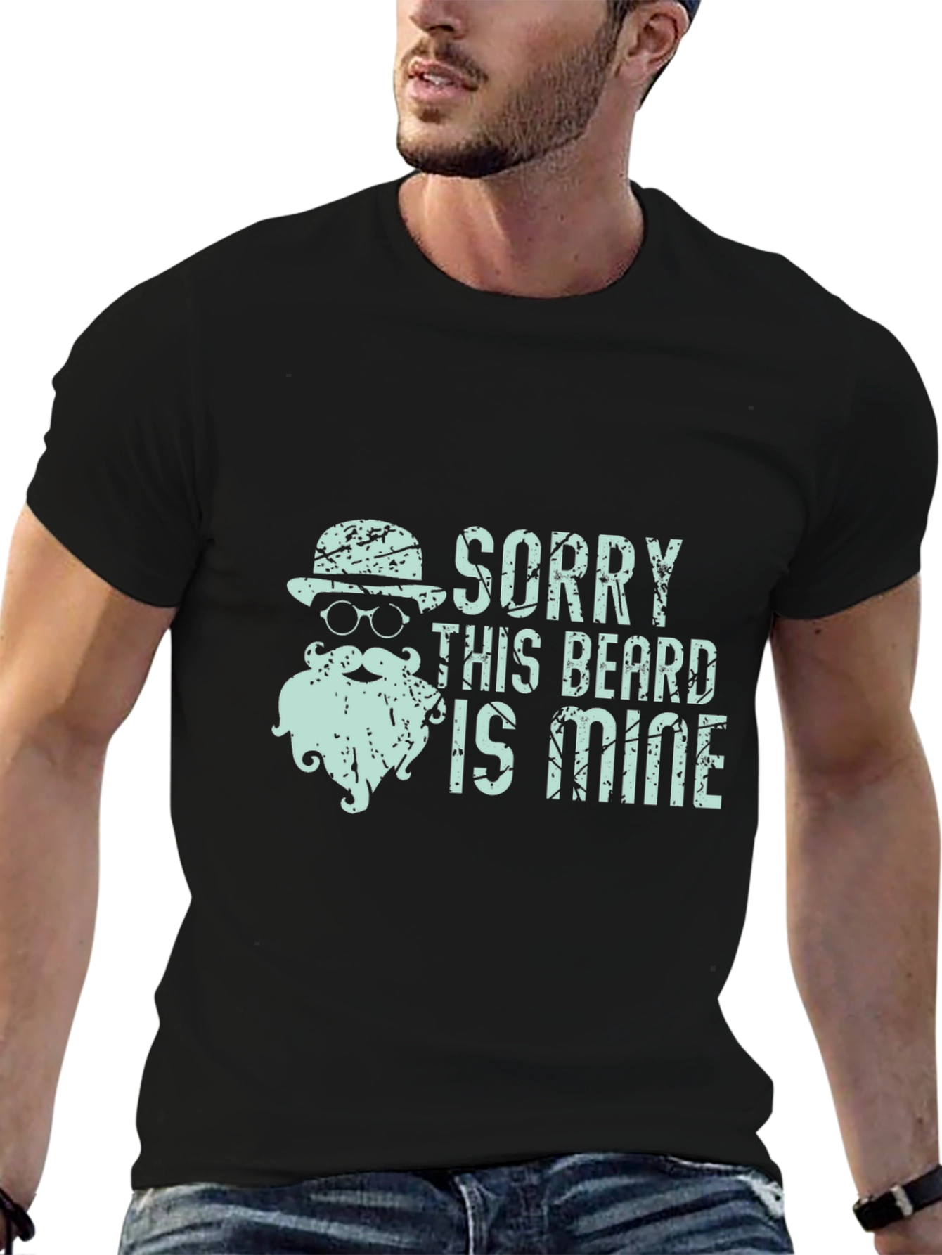 Sorry This Beard Is Mine Funny T-Shirt