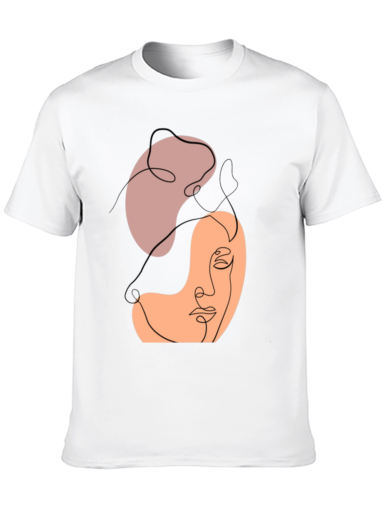 Abstract Face Line Art Graphic Tee