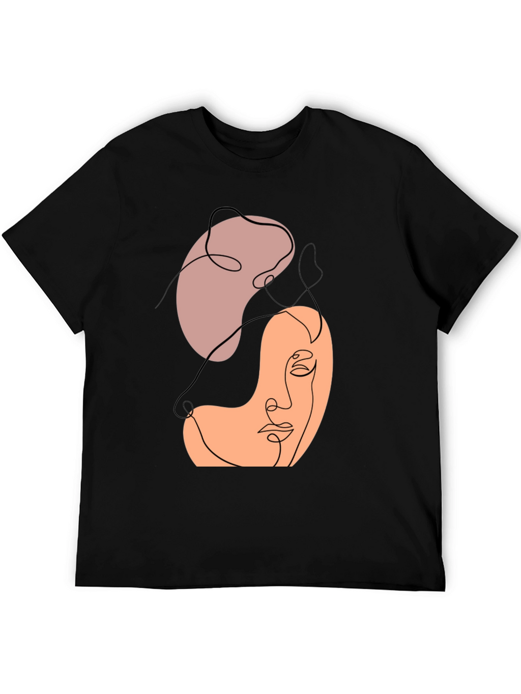 Abstract Face Line Art Graphic Tee