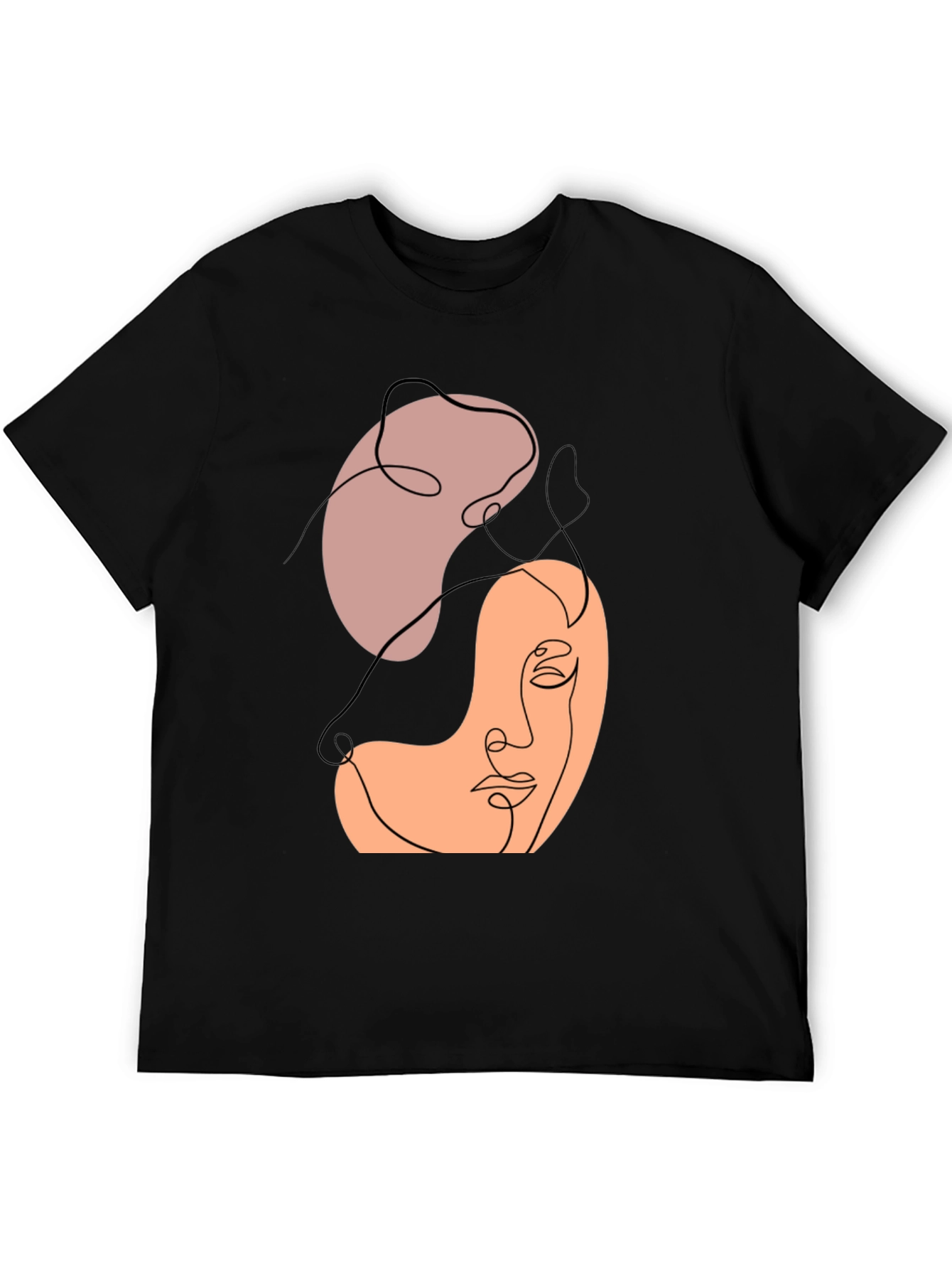 Abstract Face Line Art Graphic Tee