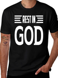 Rest In God Graphic Tee - Black