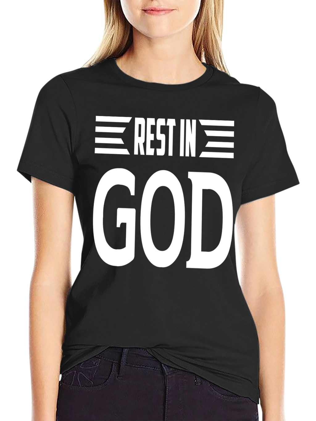 Rest In God Graphic Tee - Black