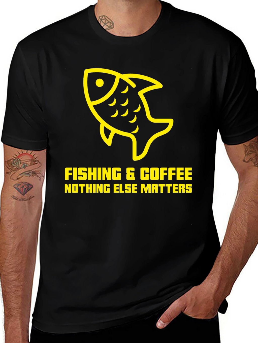 Fishing & Coffee T-Shirt - Nothing Else Matters