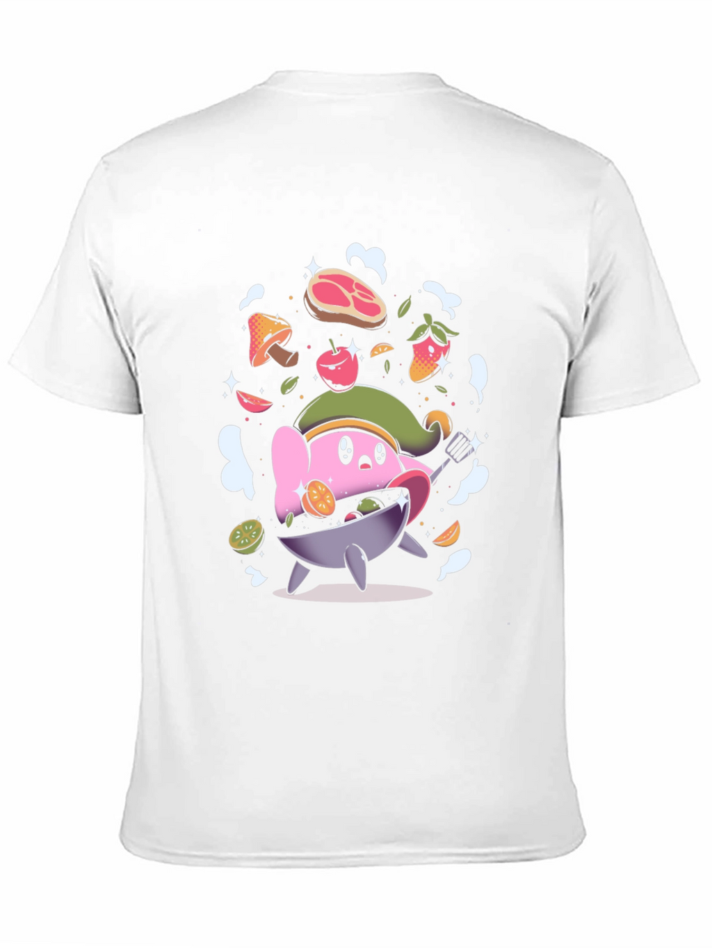 Kirby Chef Graphic Tee - Black Cotton Blend