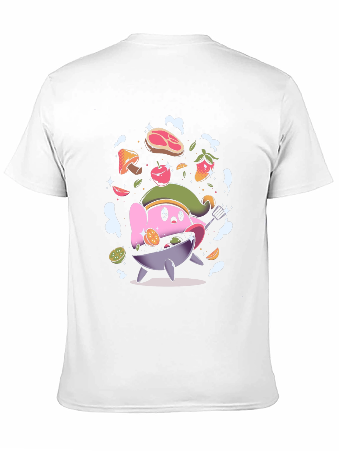 Kirby Chef Graphic Tee - Black Cotton Blend