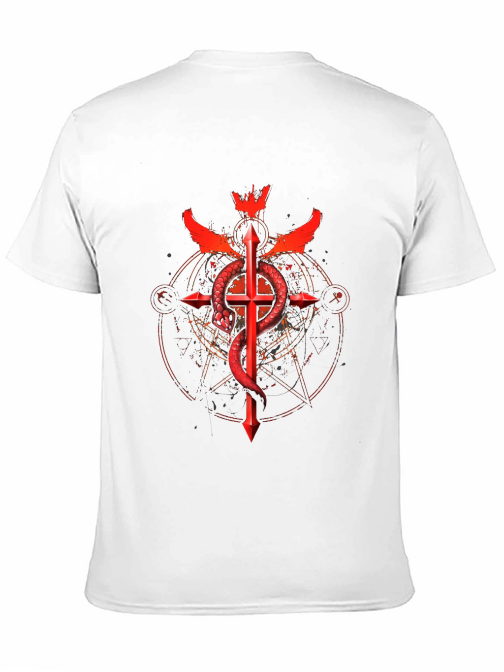 Serpent Cross Graphic Tee - Dark Design