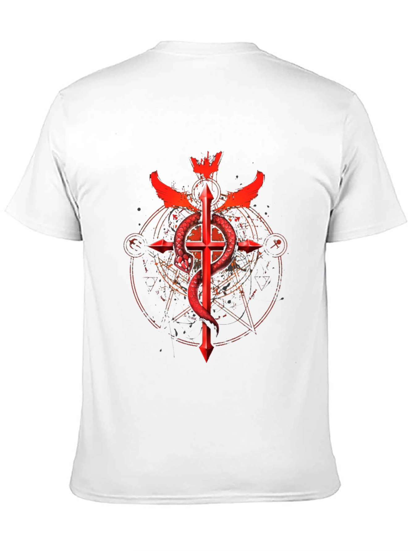 Serpent Cross Graphic Tee - Dark Design
