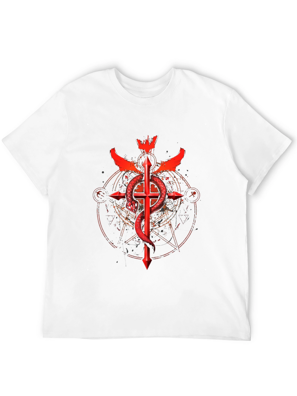 Serpent Cross Graphic Tee - Dark Design