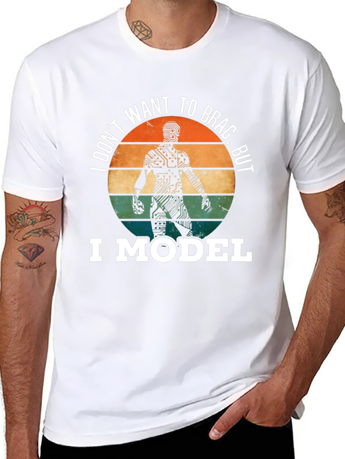 I Model T-Shirt: Circuit Board Man Funny Tee