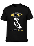 Old Man Tennis Player California T-Shirt