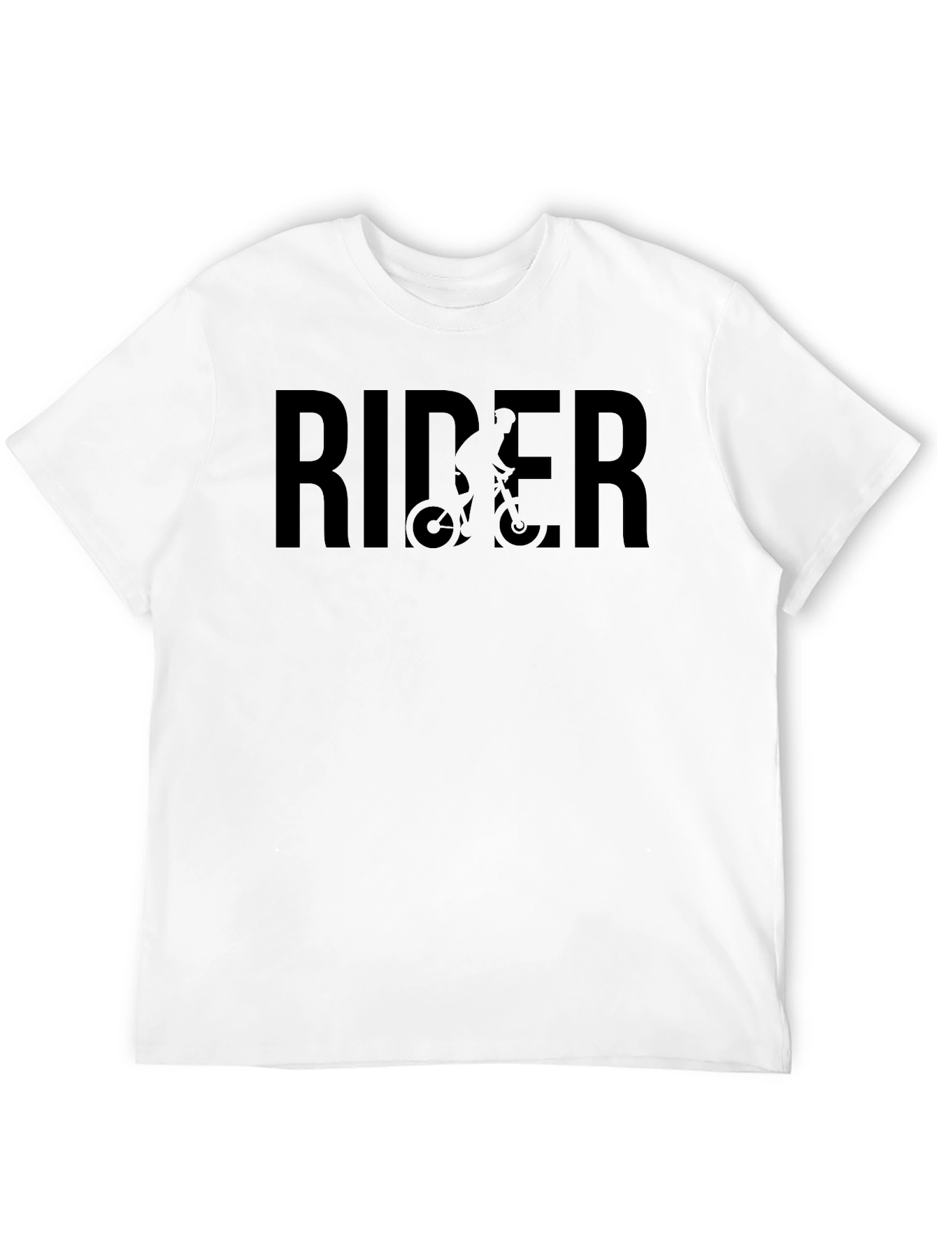 Rider Graphic Tee - Black Casual T-Shirt