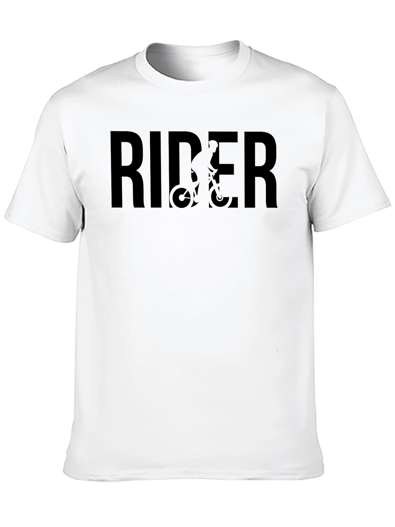 Rider Graphic Tee - Black Casual T-Shirt