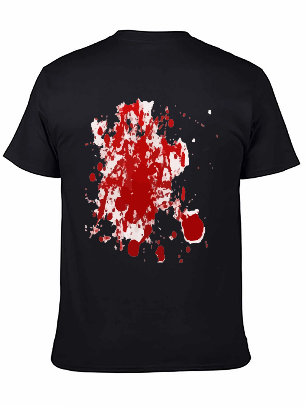 Spattered Red Ink Black T-Shirt