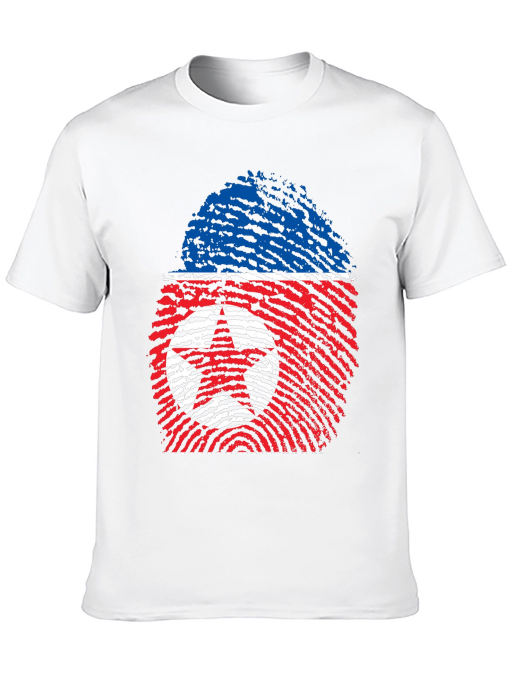 North Korea Fingerprint Flag T-Shirt
