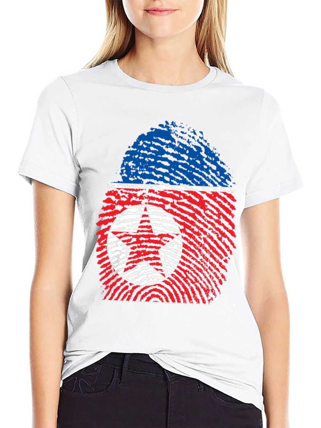 North Korea Fingerprint Flag T-Shirt