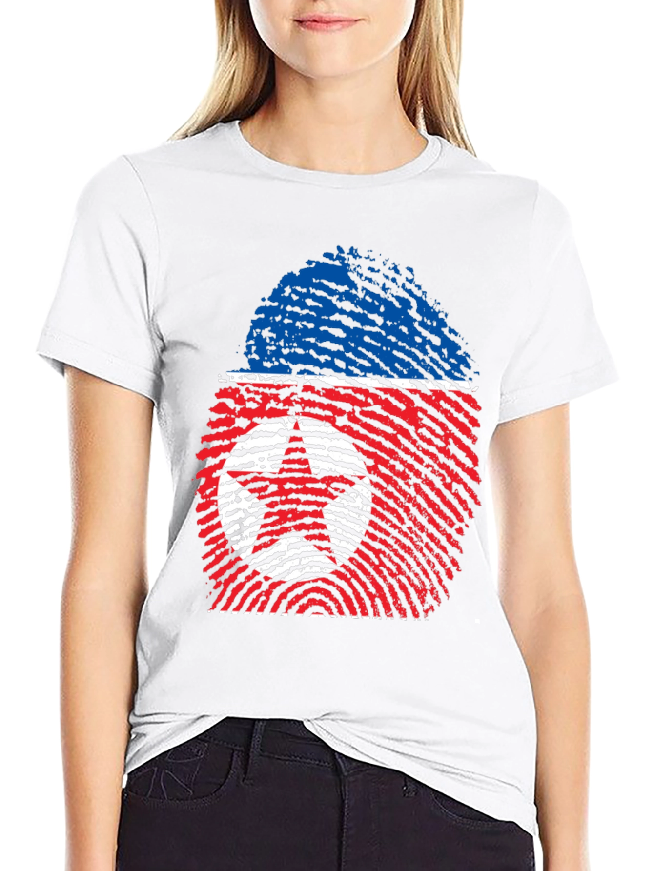 North Korea Fingerprint Flag T-Shirt