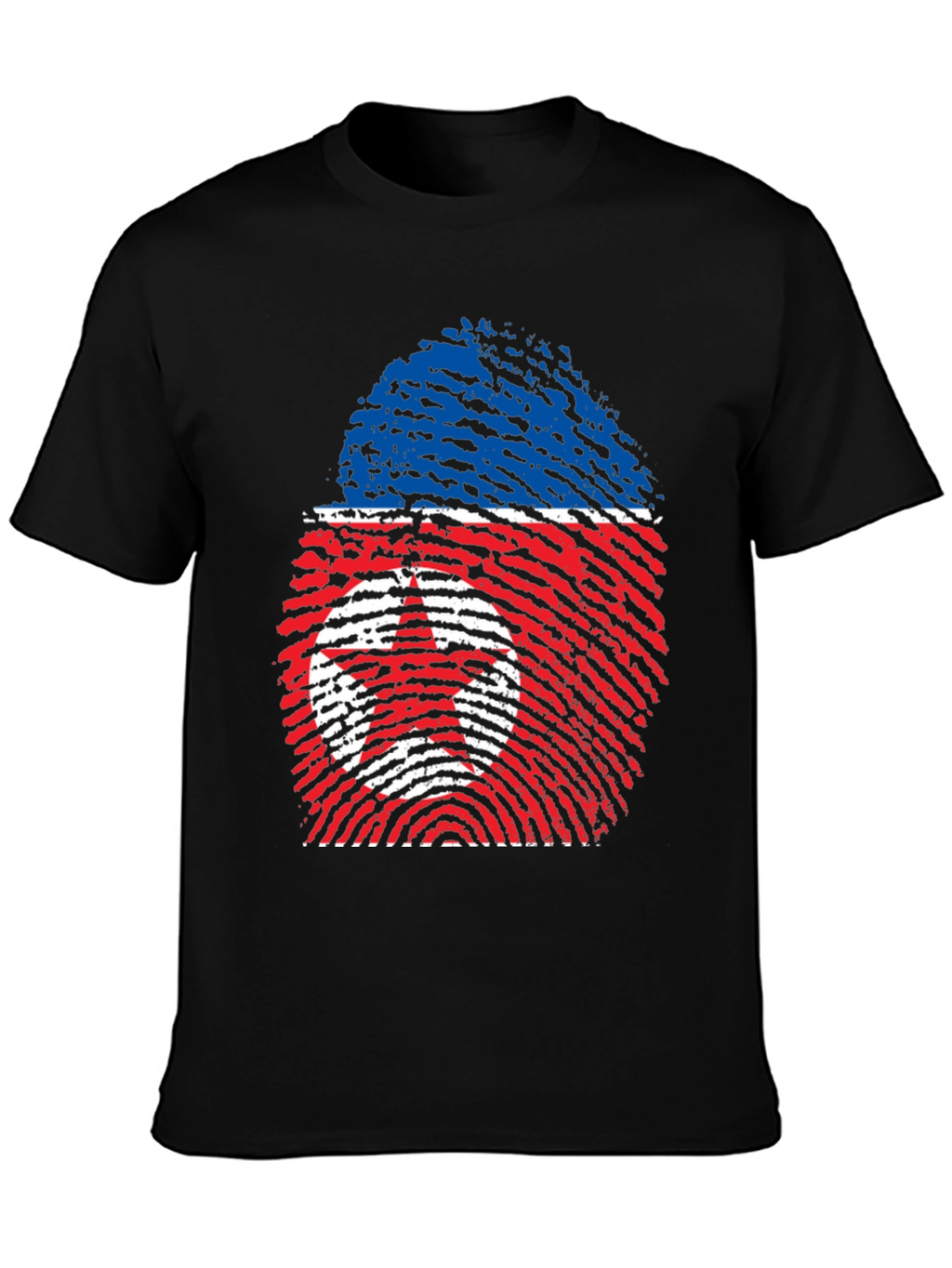 North Korea Fingerprint Flag T-Shirt