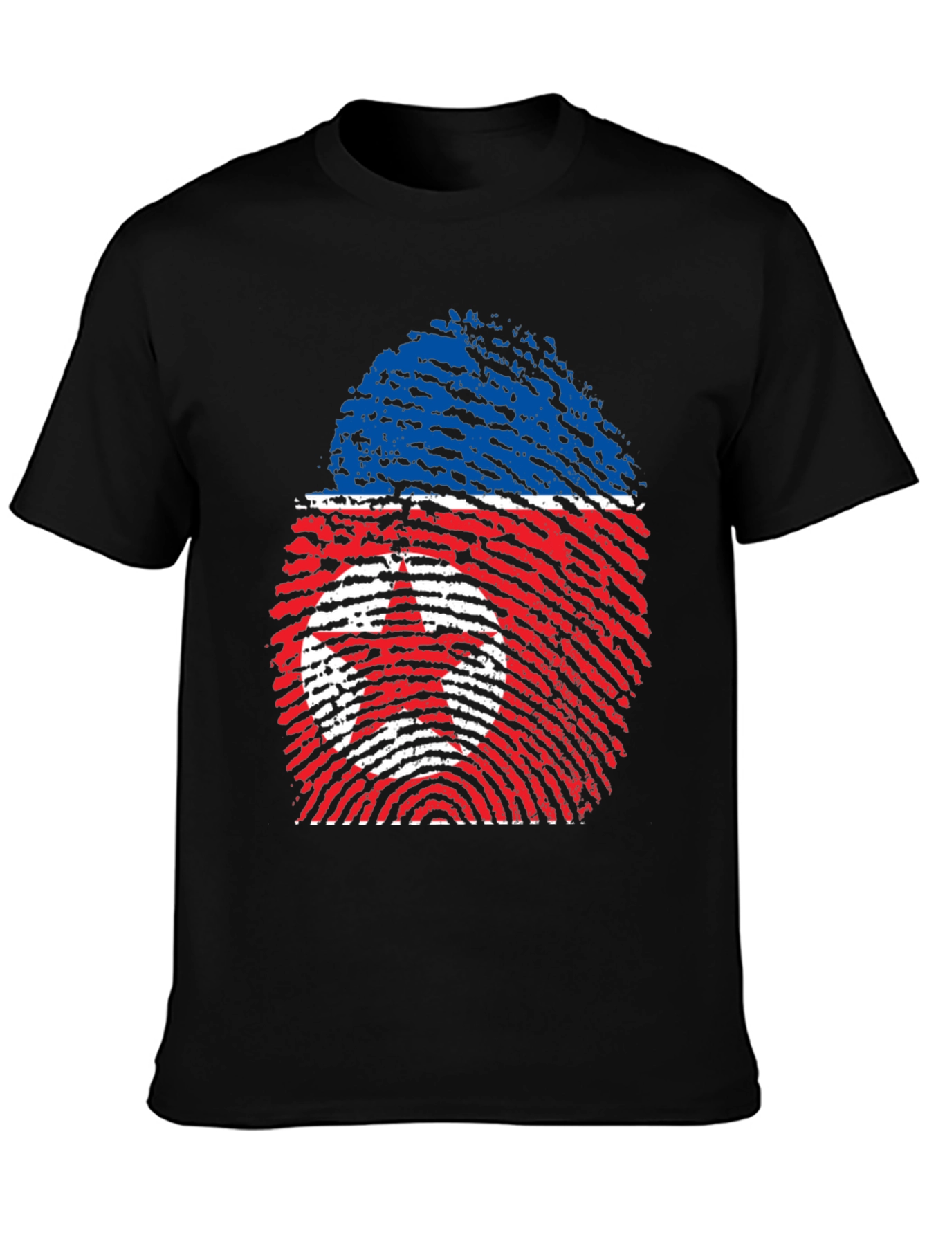 North Korea Fingerprint Flag T-Shirt