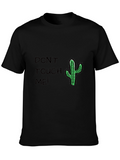 Dont Touch Me Cactus T-Shirt - Black Cotton Tee