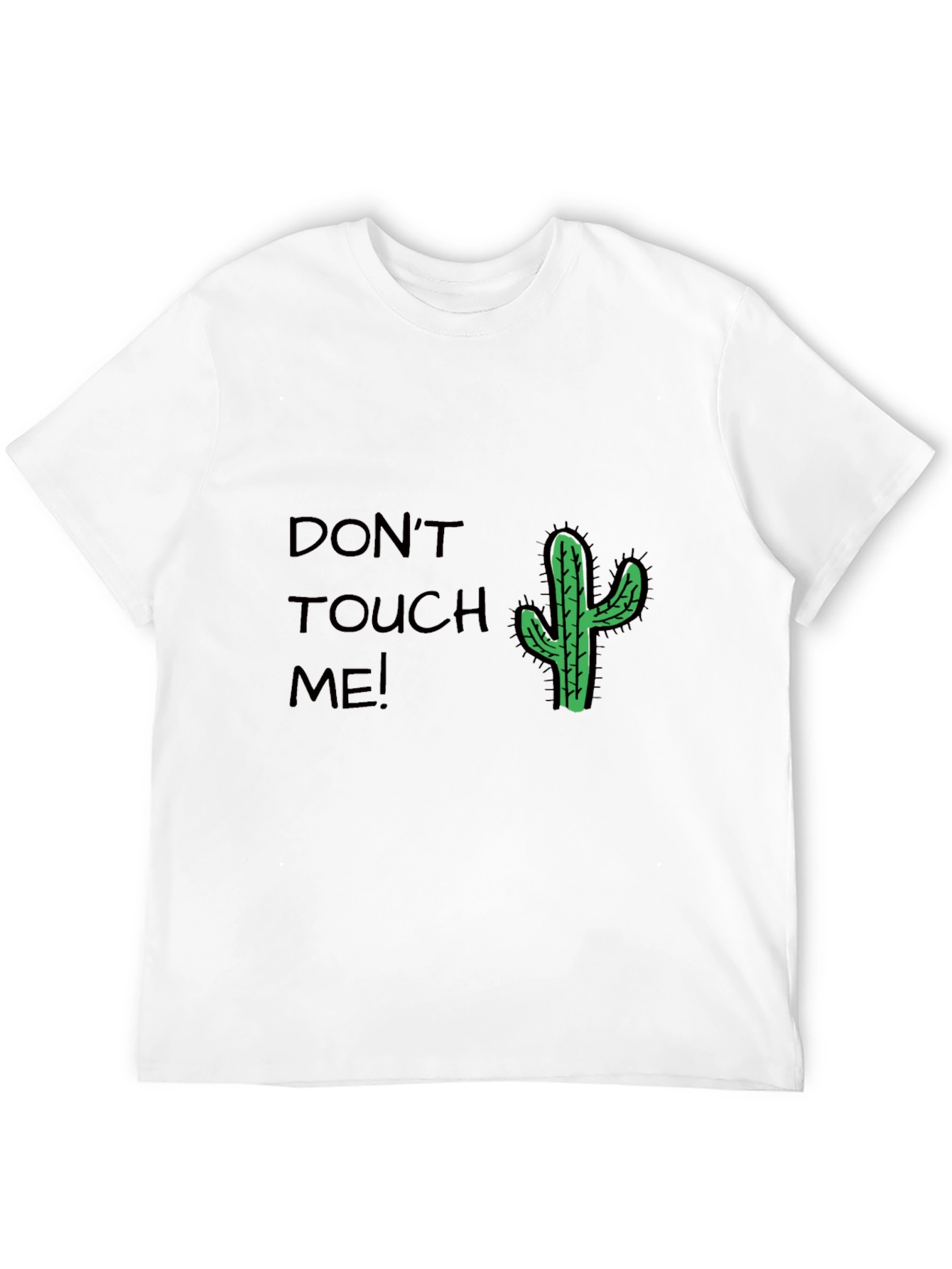 Dont Touch Me Cactus T-Shirt - Black Cotton Tee