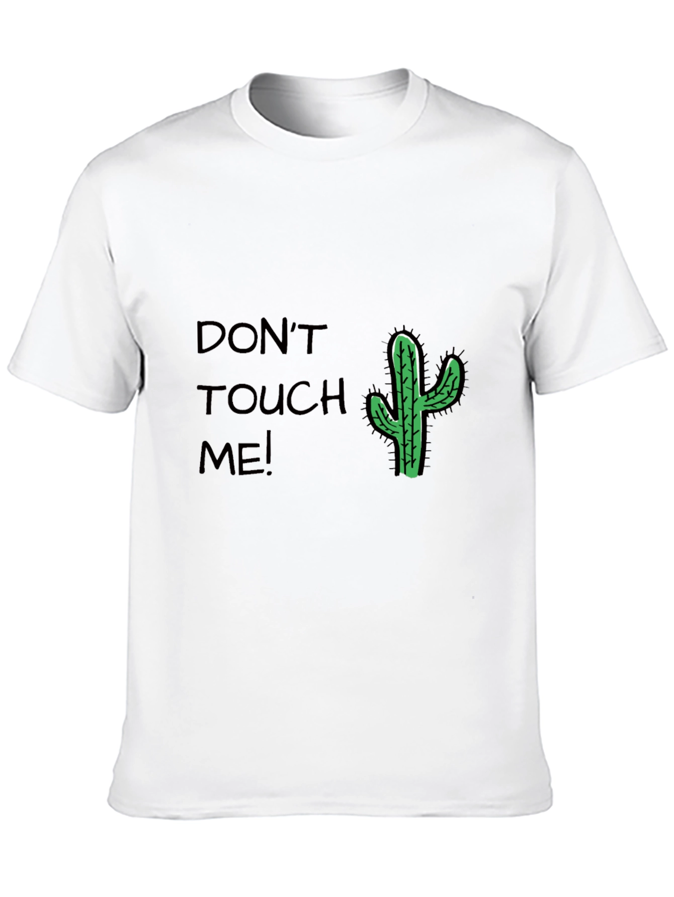 Dont Touch Me Cactus T-Shirt - Black Cotton Tee