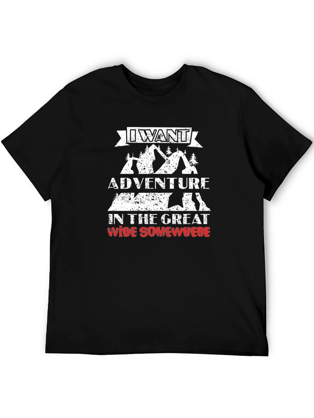 Adventure Awaits Graphic Tee - Black