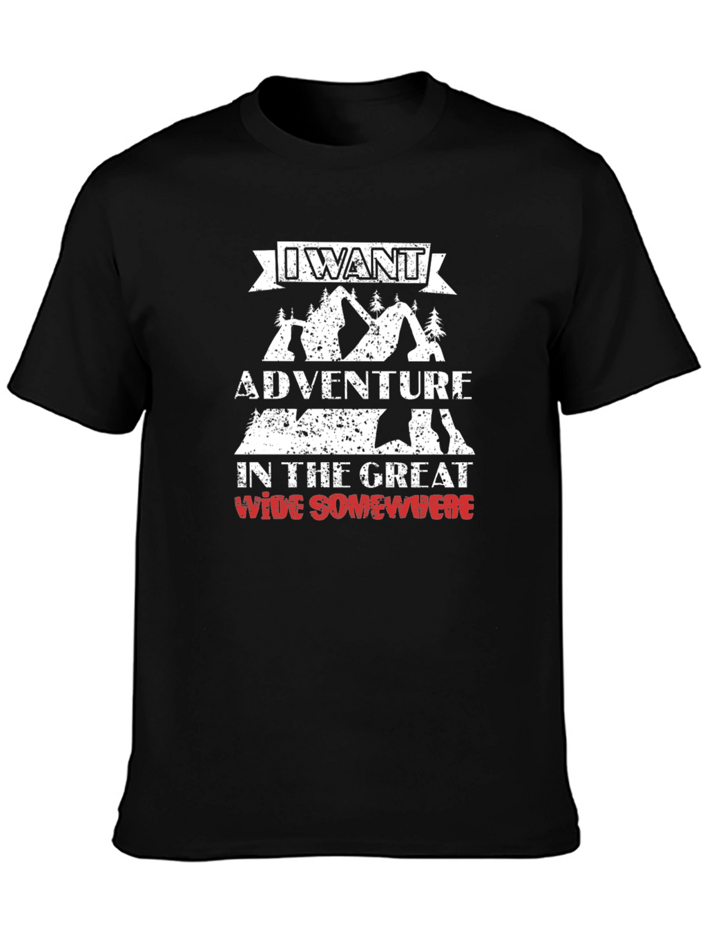 Adventure Awaits Graphic Tee - Black