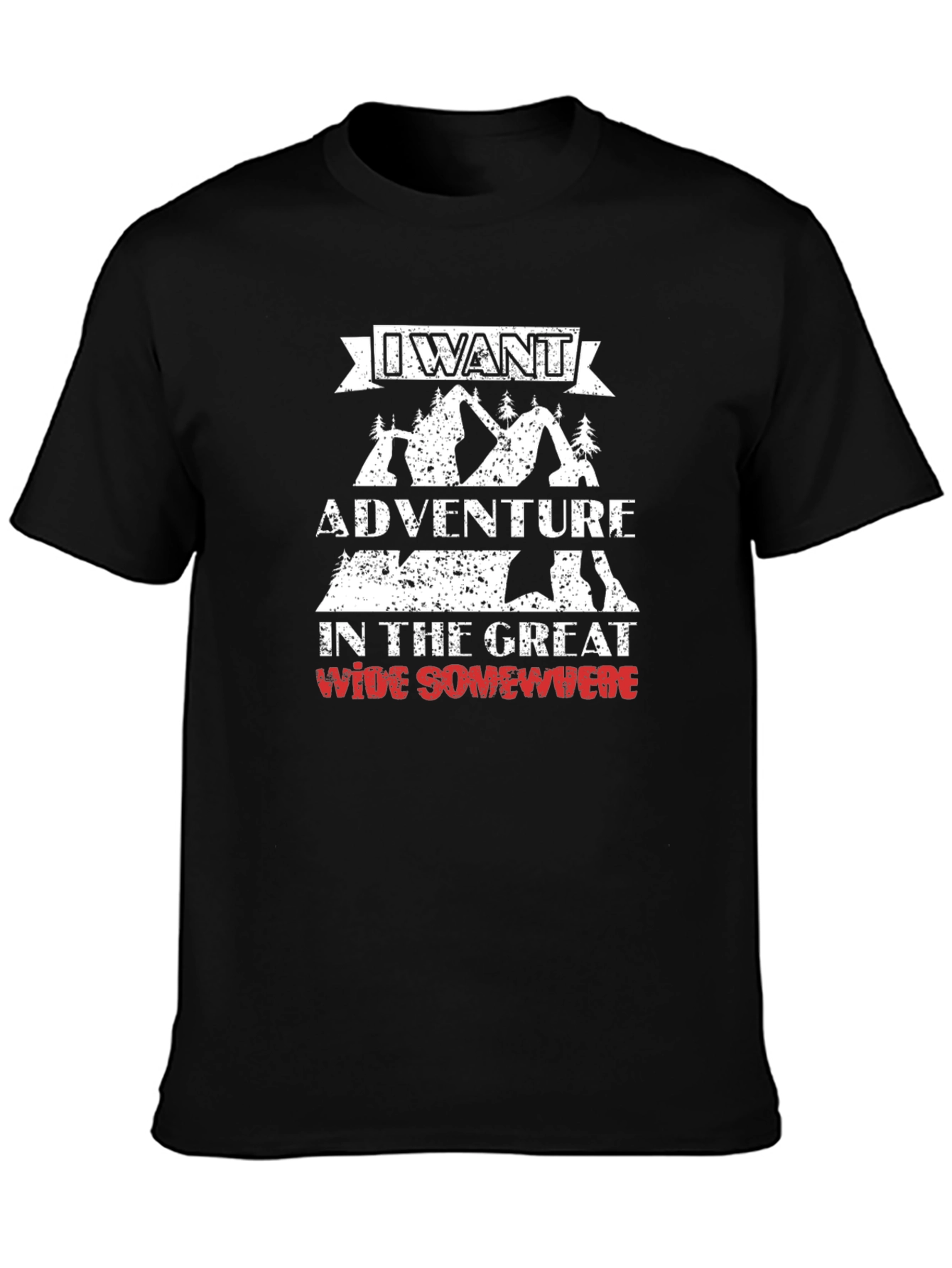 Adventure Awaits Graphic Tee - Black