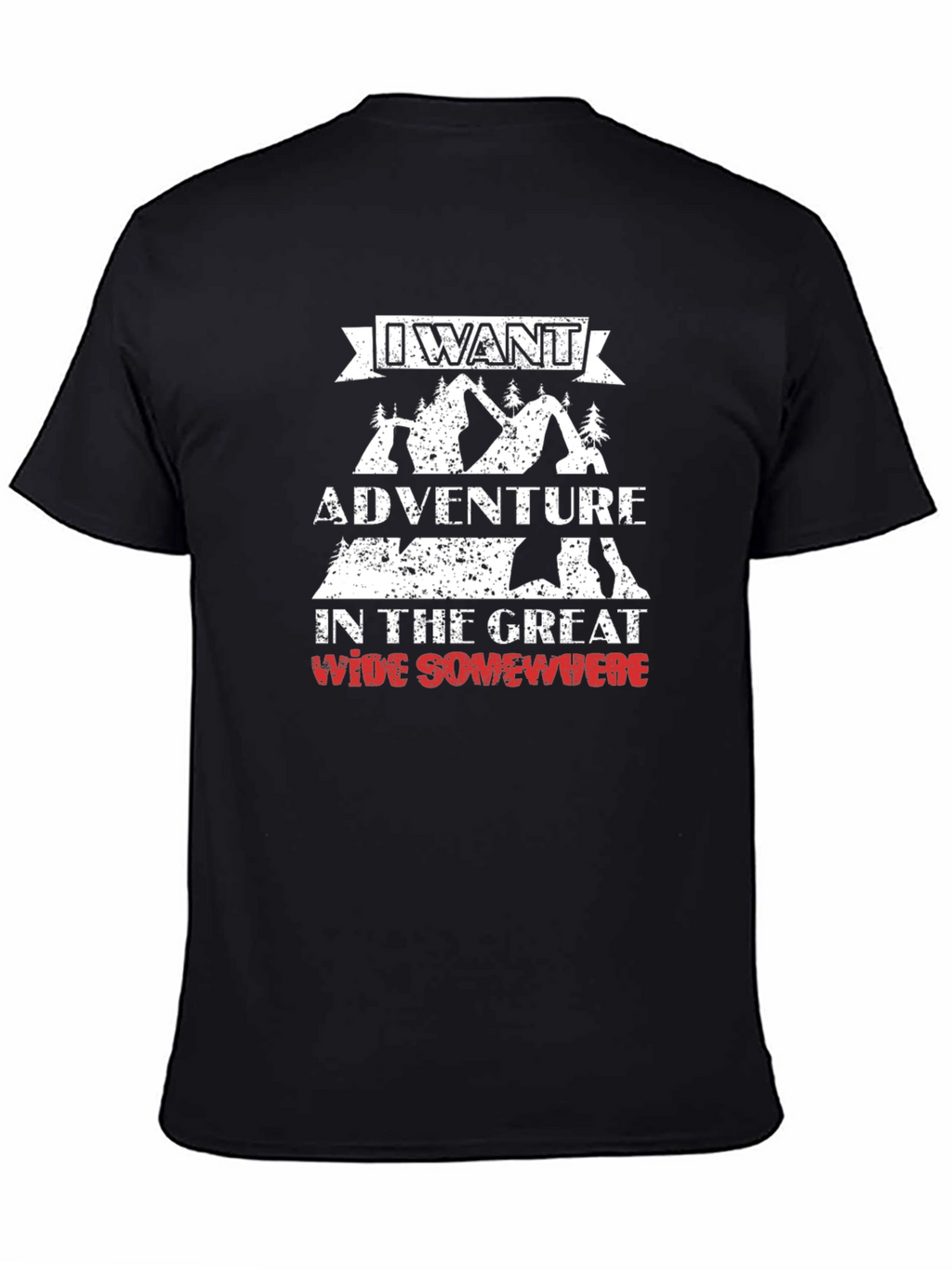 Adventure Awaits Graphic Tee - Black