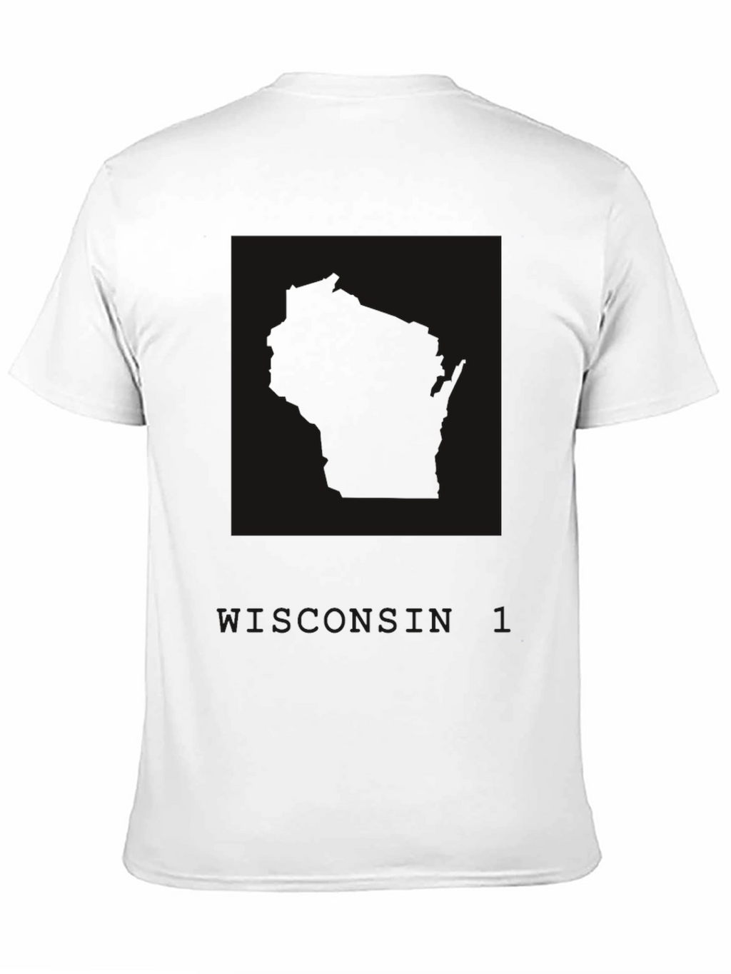 Black Graphic Tee - Wisconsin State Outline
