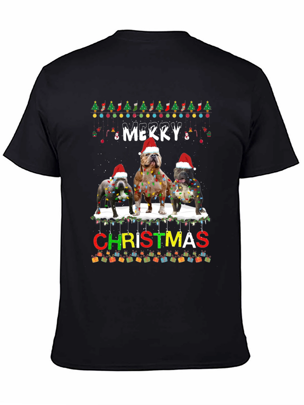 Merry Christmas Bulldog T-Shirt