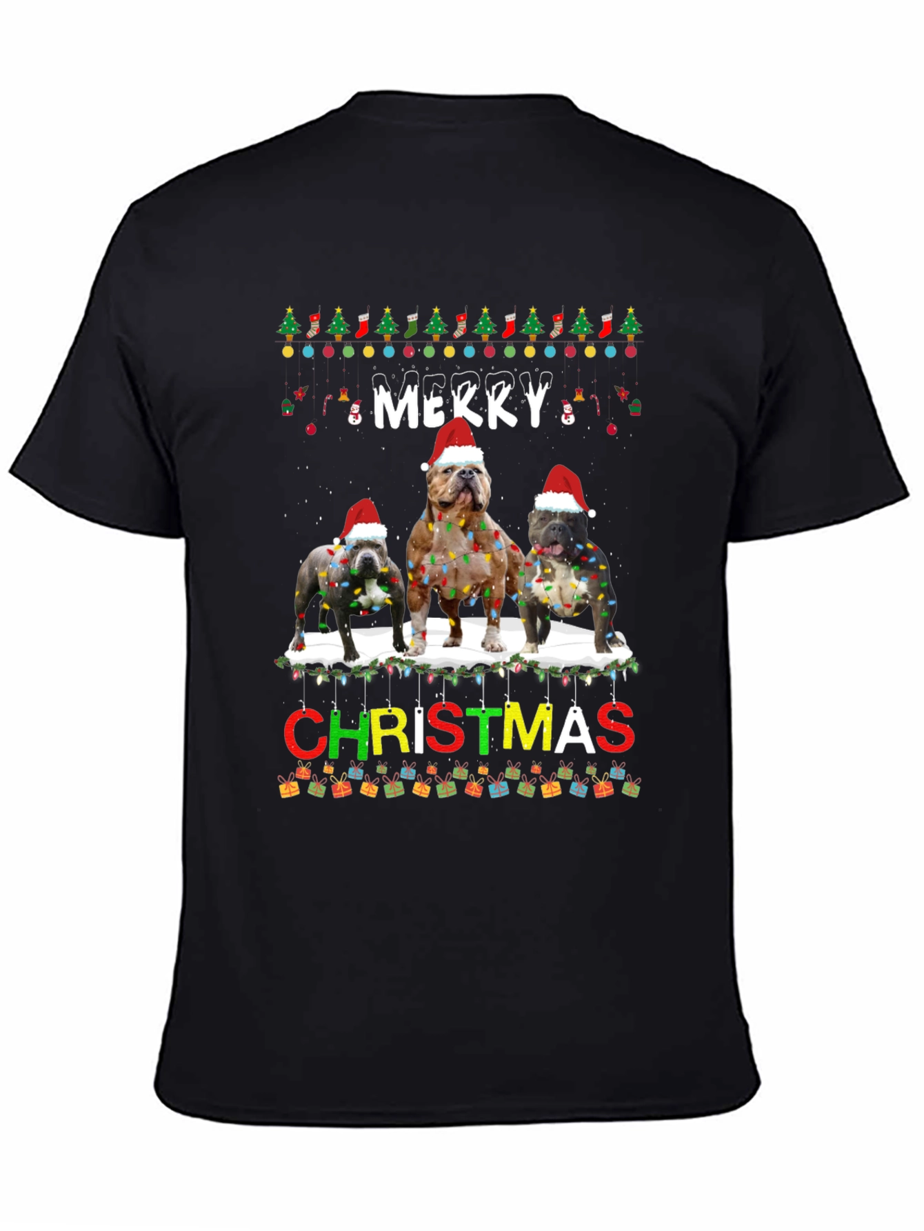 Merry Christmas Bulldog T-Shirt