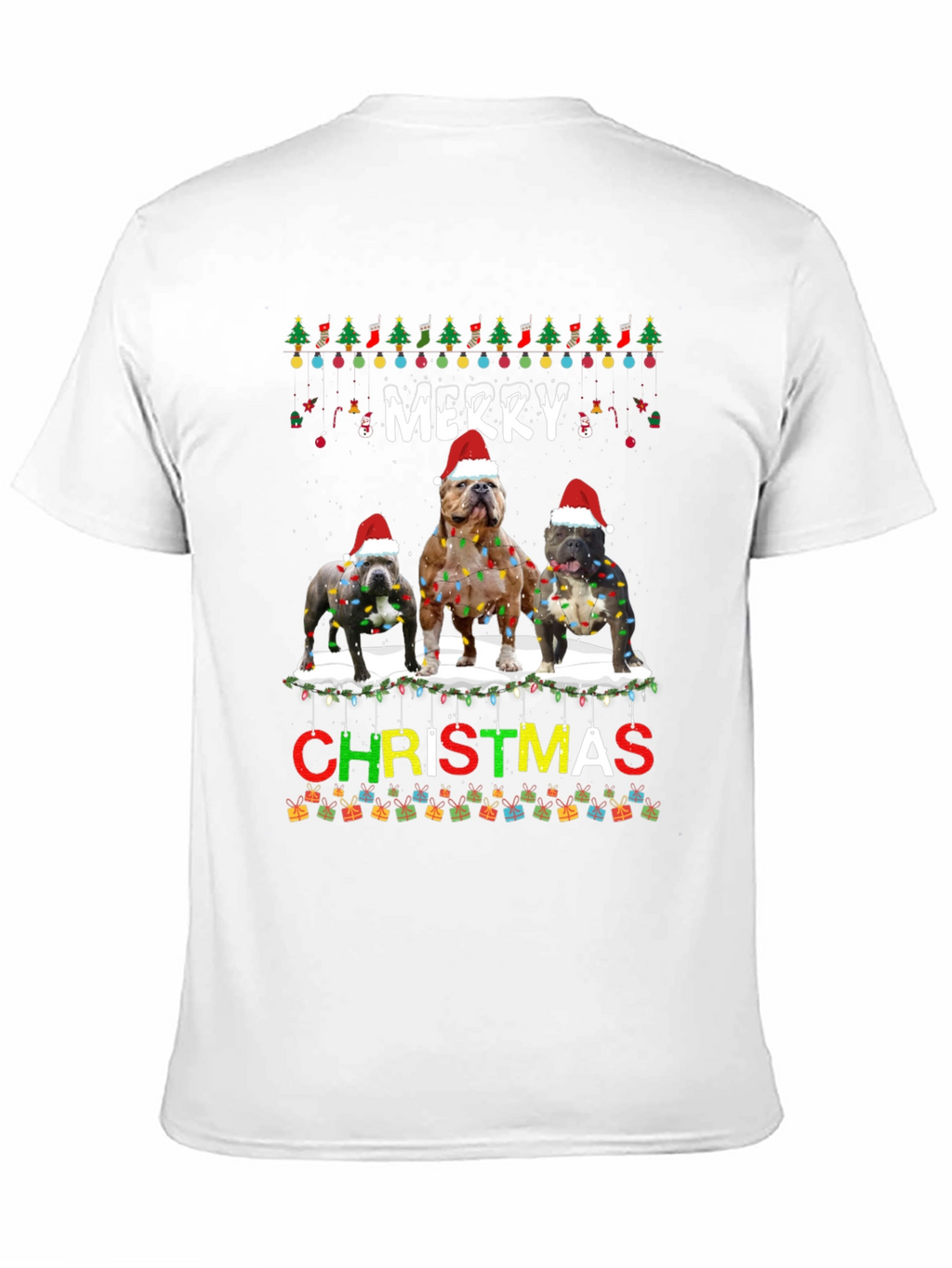 Merry Christmas Bulldog T-Shirt