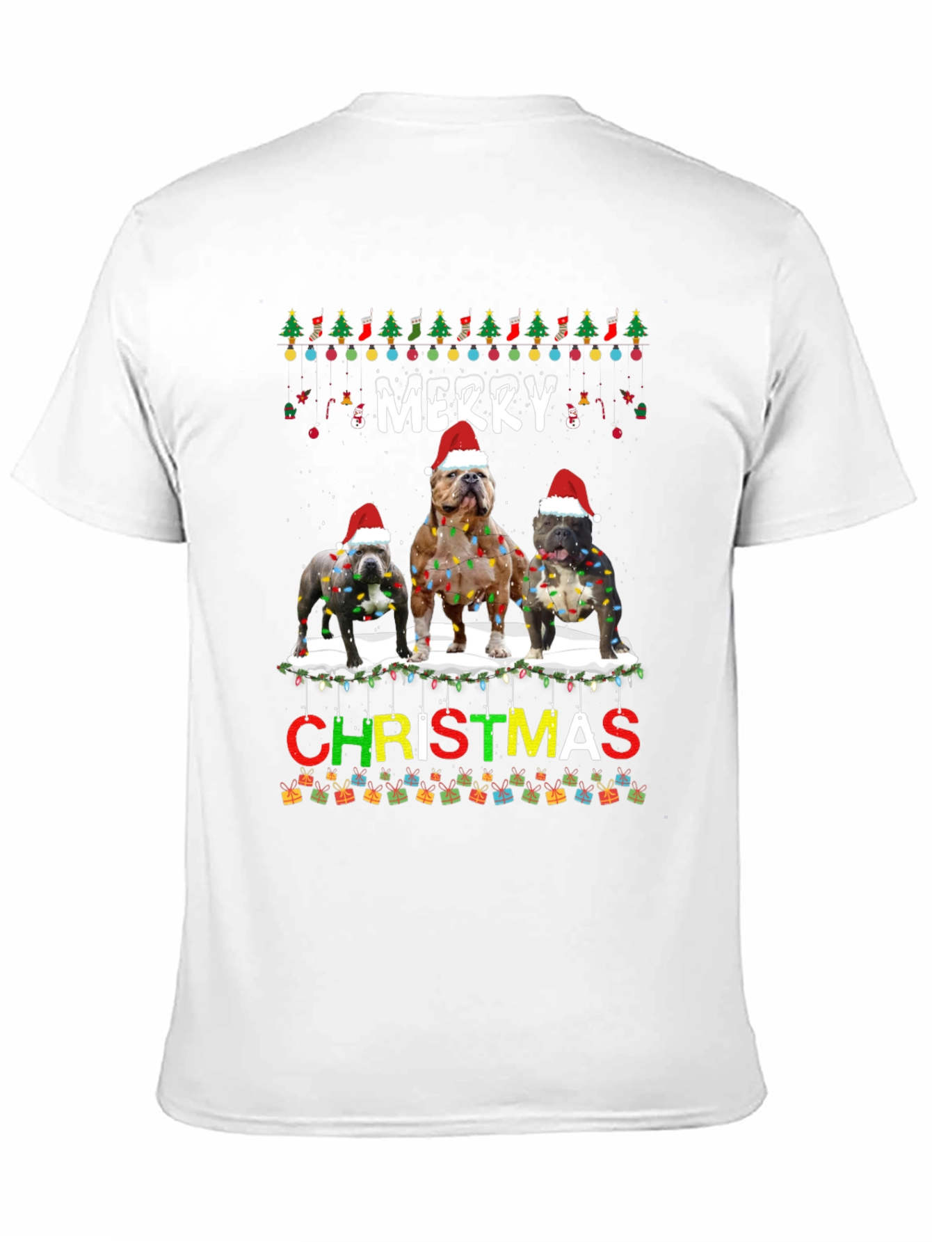 Merry Christmas Bulldog T-Shirt