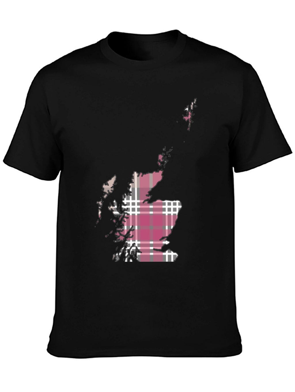 Scotland Map Tartan T-Shirt
