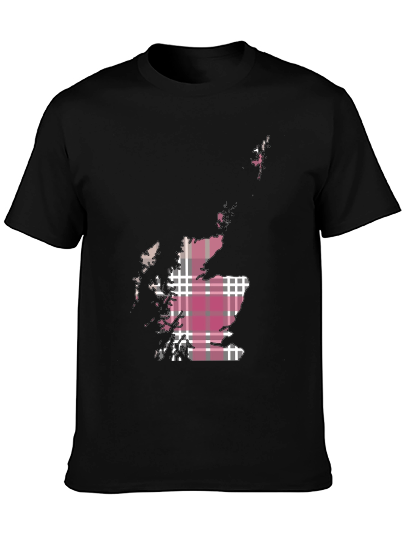 Scotland Map Tartan T-Shirt