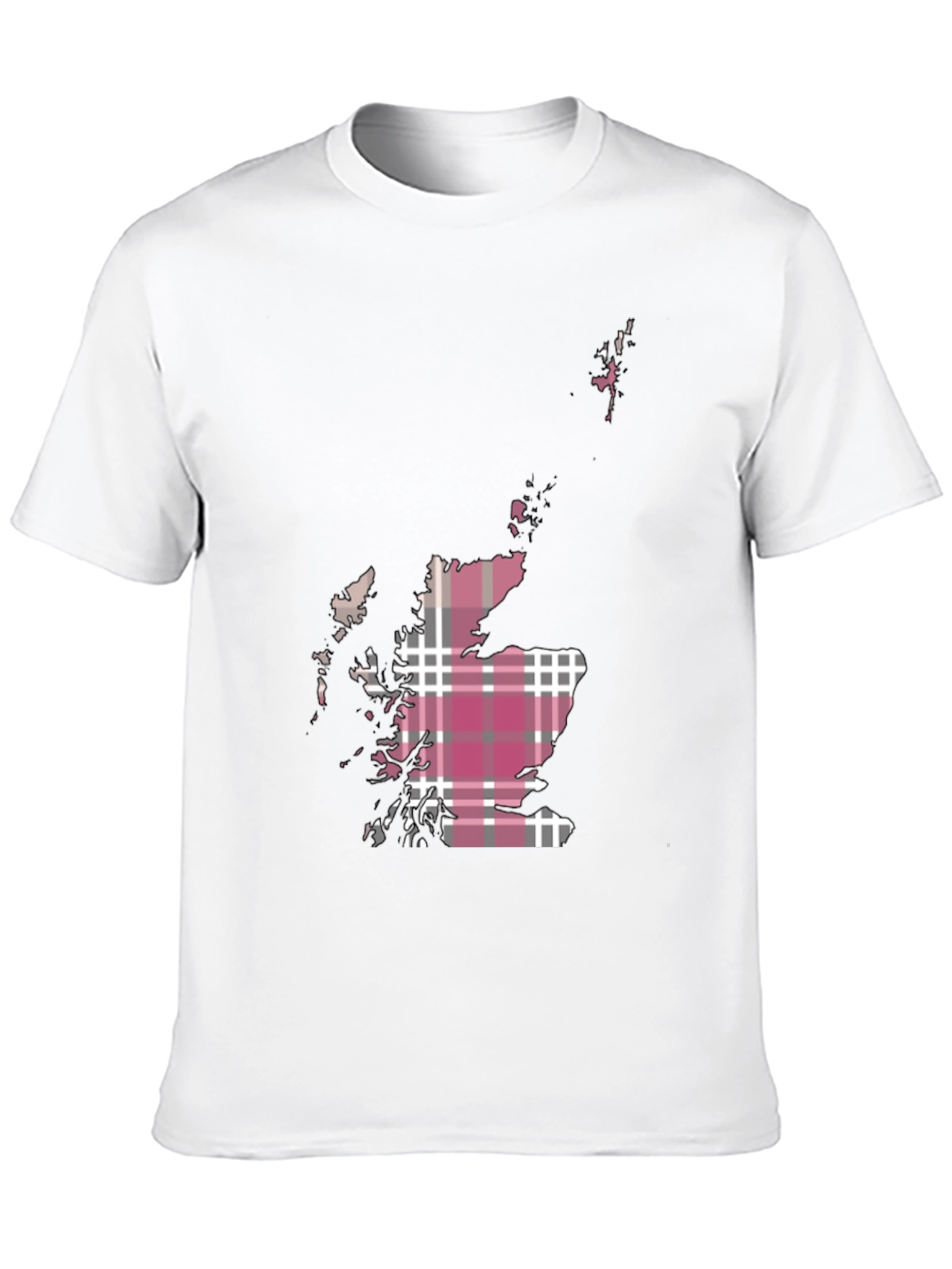 Scotland Map Tartan T-Shirt