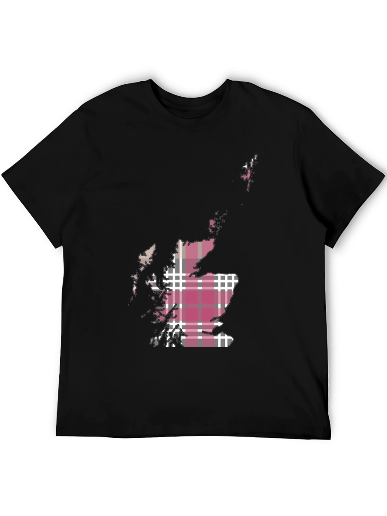 Scotland Map Tartan T-Shirt