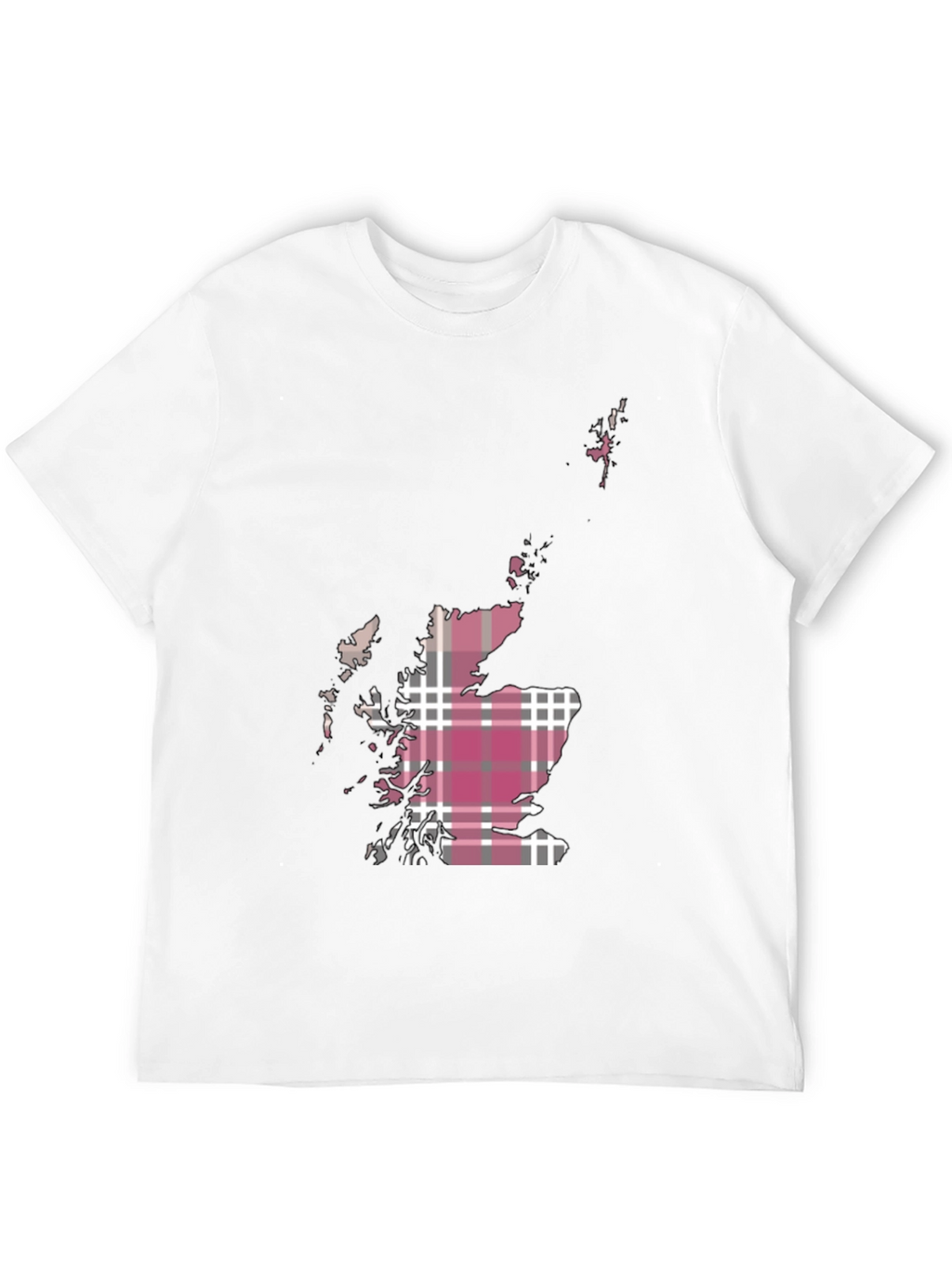 Scotland Map Tartan T-Shirt