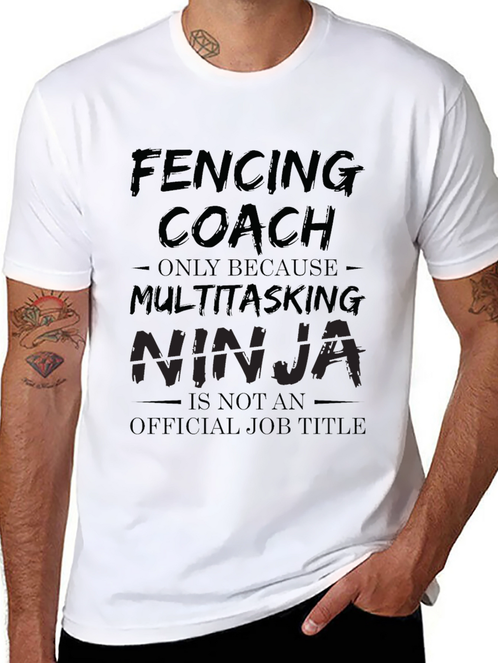 Fencing Coach Multitasking Ninja T-Shirt