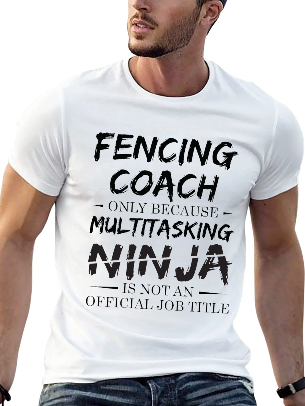 Fencing Coach Multitasking Ninja T-Shirt