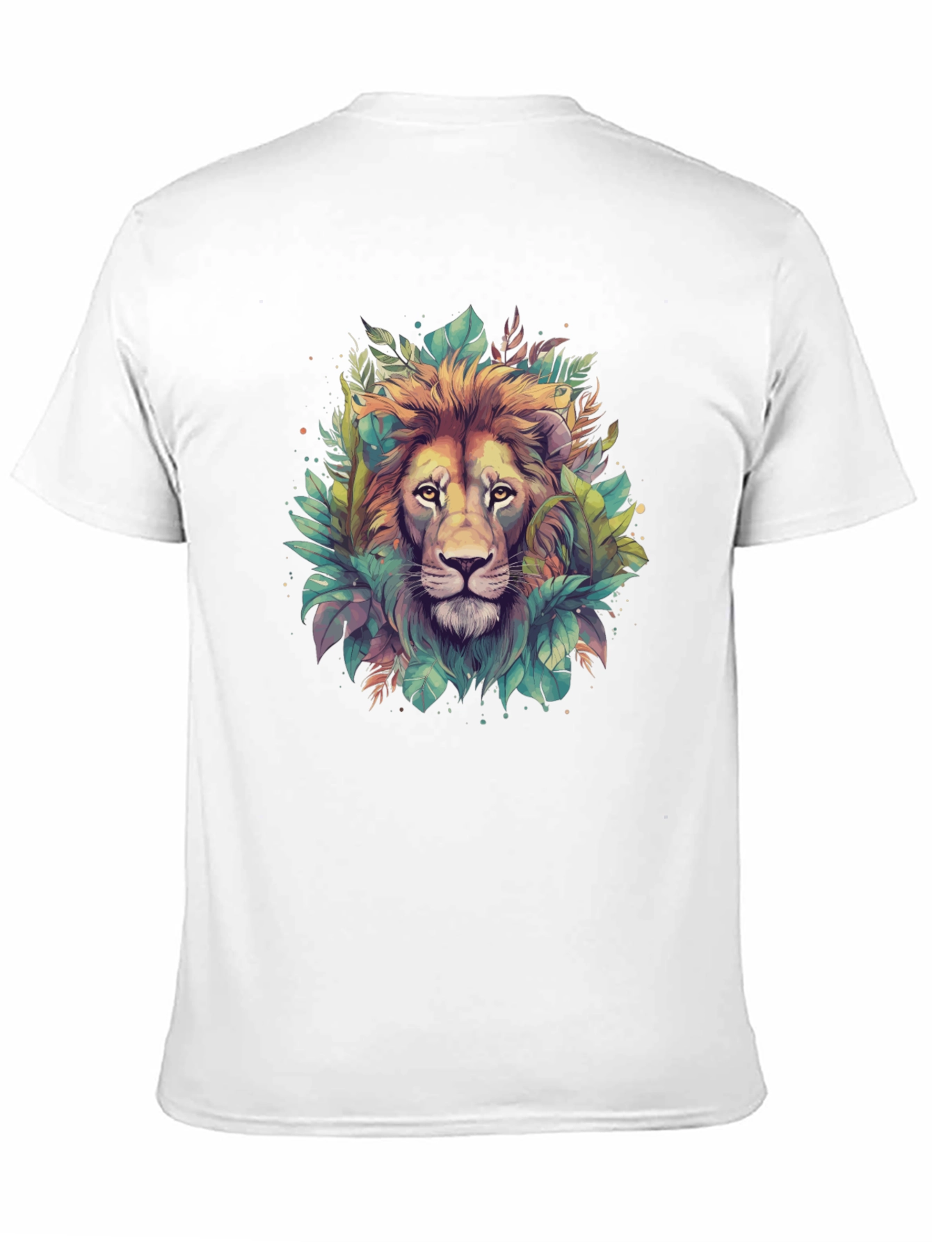 Lion Jungle Graphic T-Shirt - Black