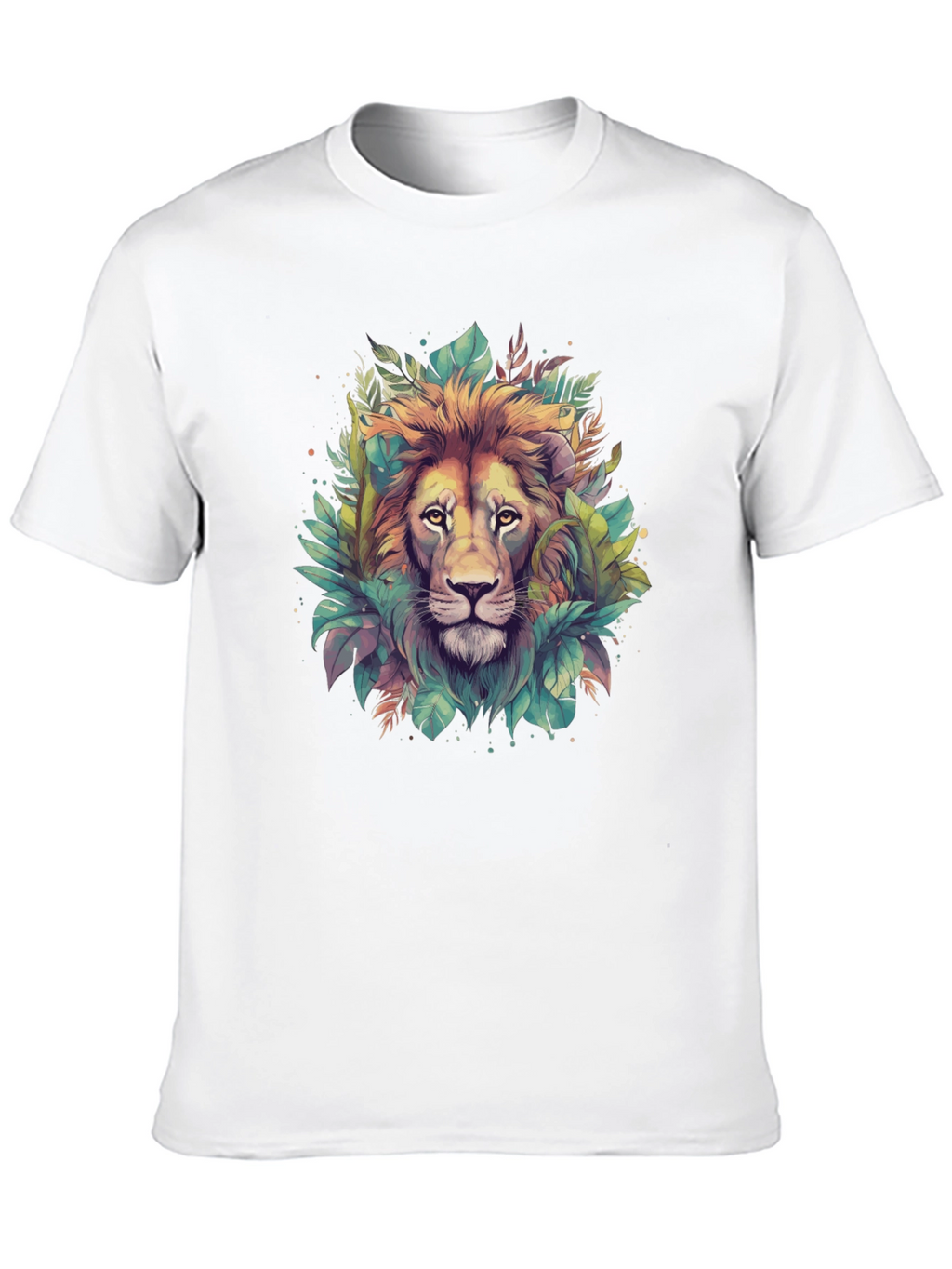 Lion Jungle Graphic T-Shirt - Black